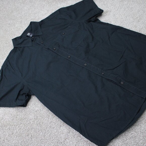 Mountain Hardwear Conness Lakes Shirt Mens XL Black 100% Cotton Short Sleeve - Picture 6 of 14